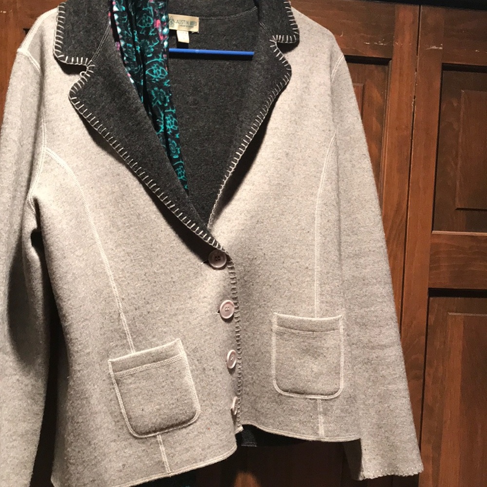 Austin Reed wool reversible jacket.